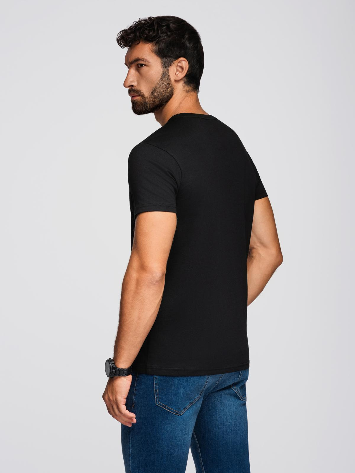 Ombre Clothing meeste T-särk rinnatrüki ja ümara kaelusega - Image 5