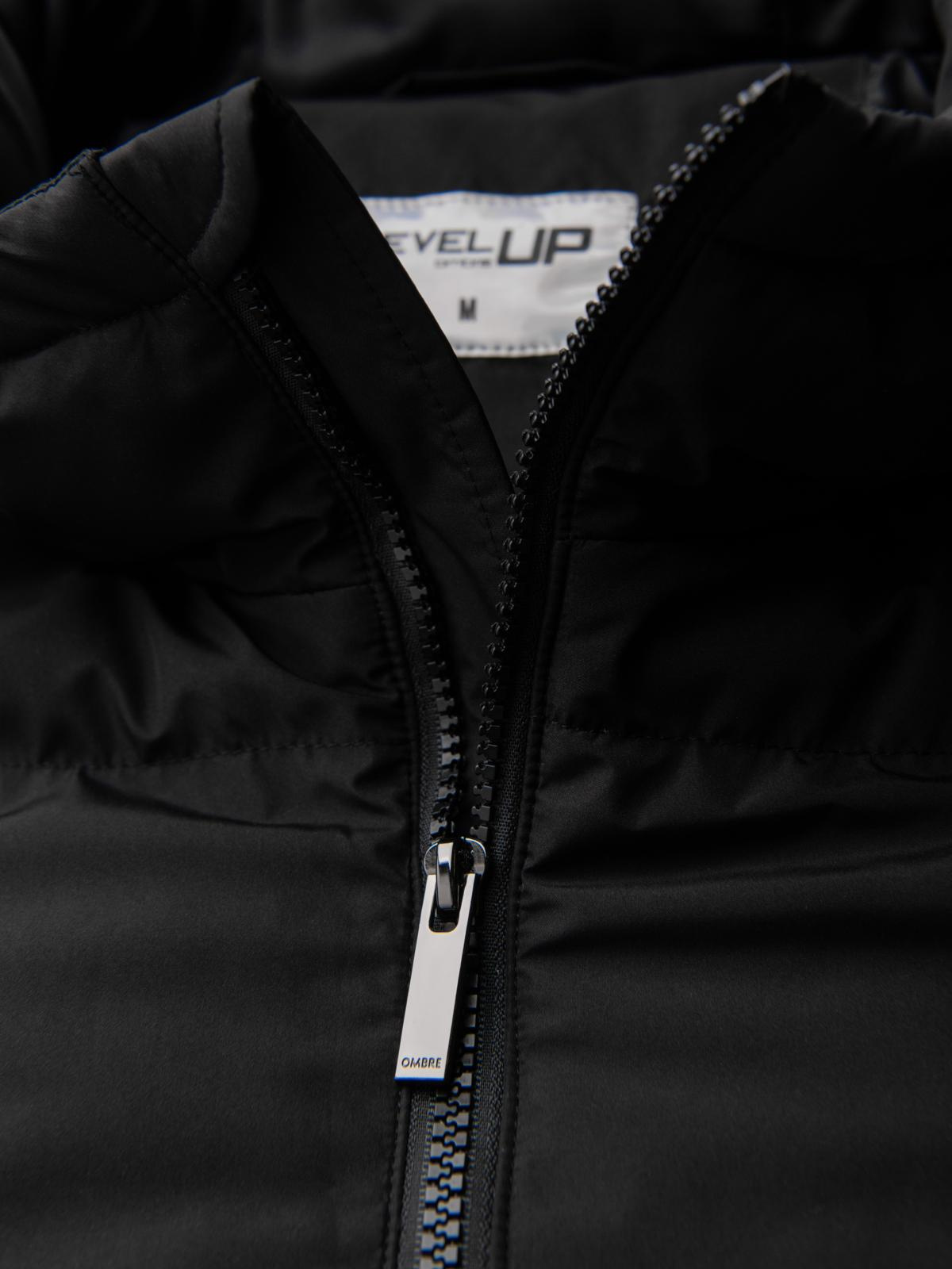 Ombre Clothing meeste pikk tepitud talvejope kapuutsiga - Image 8