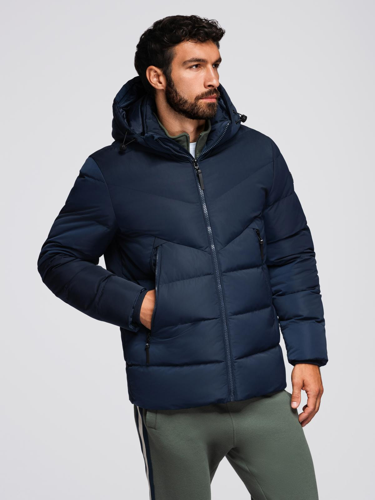 Ombre Clothing meeste tepitud kapuutsiga talvejakk - Image 3