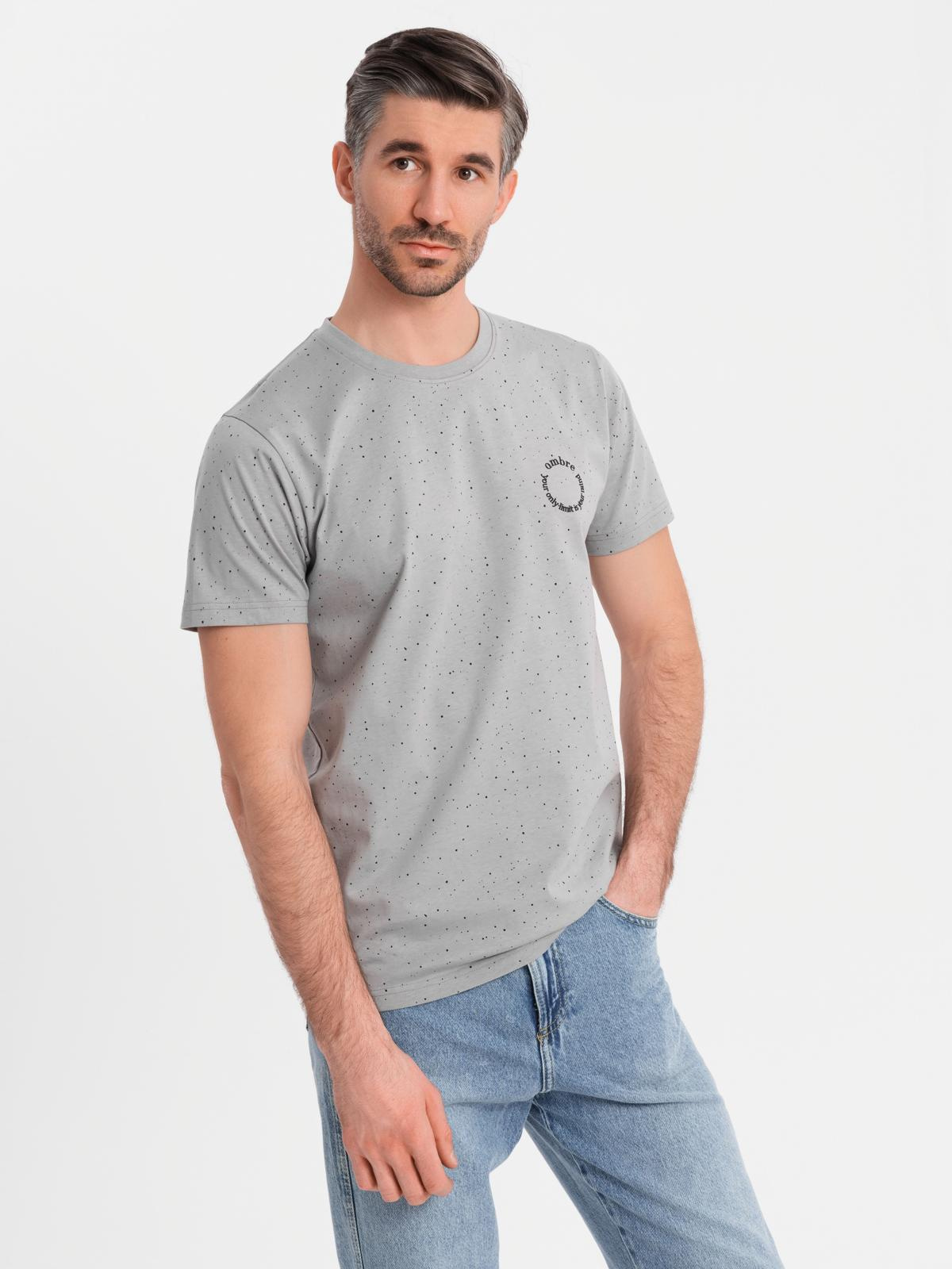 Meeste kammitud puuvillast trükimustriga T-särk Ombre Clothing - Image 31