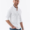 Meeste pikkade varrukatega särk püstkraega Ombre Clothing - Thumbnail Image 7