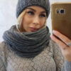 Naiste kootud mütsi ja kaelussalli komplekt - Thumbnail Image 3
