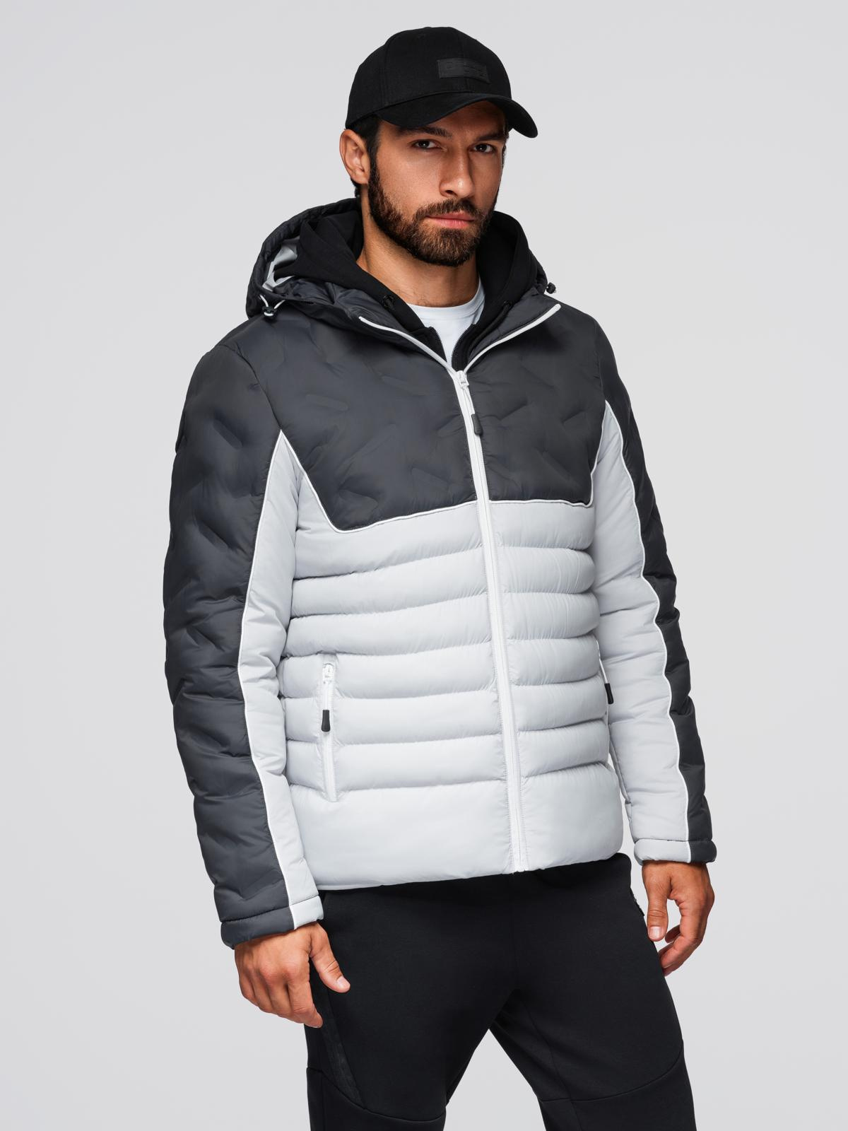 Meeste kapuutsiga tepitud pikem jope Ombre Clothing - Image 63