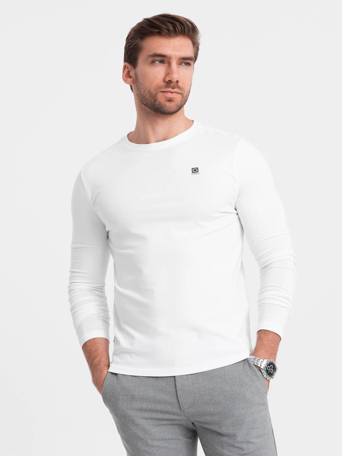Meeste pikkade varrukatega T-särk Ombre Clothing - Image 1