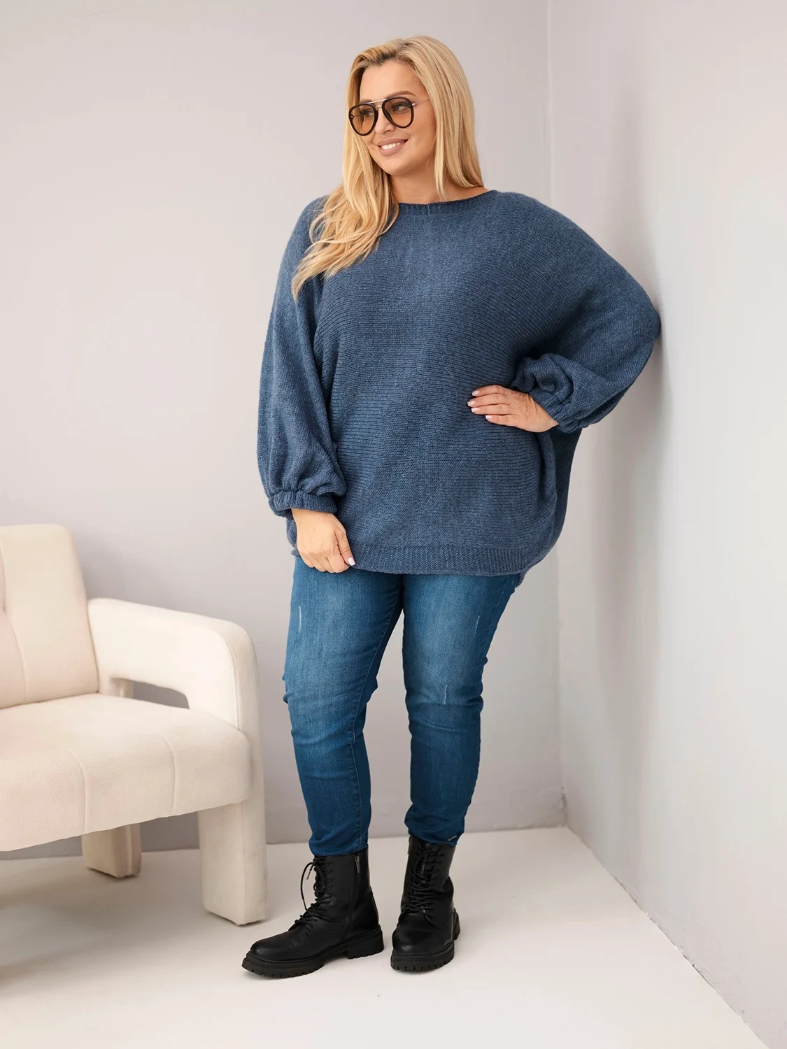 Naiste avara lõikega kampsun villaseguga Kesi Plus Size - Image 30