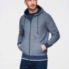 Ombre Clothing meeste lukuga kapuutsiga dressipluus - Thumbnail Image 14