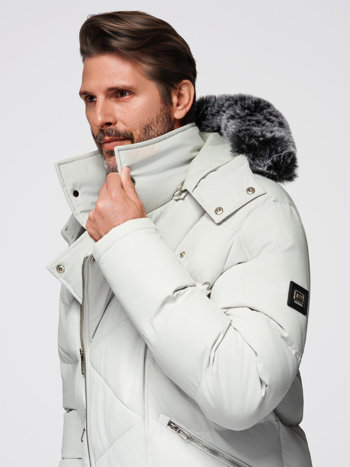 Meeste tepitud talvejakk kapuutsiga Ombre Clothing - Image 18