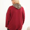 Plus Size naiste viskoosist kapuutsiga pusa pantrümustriga detailidega - Thumbnail Image 59