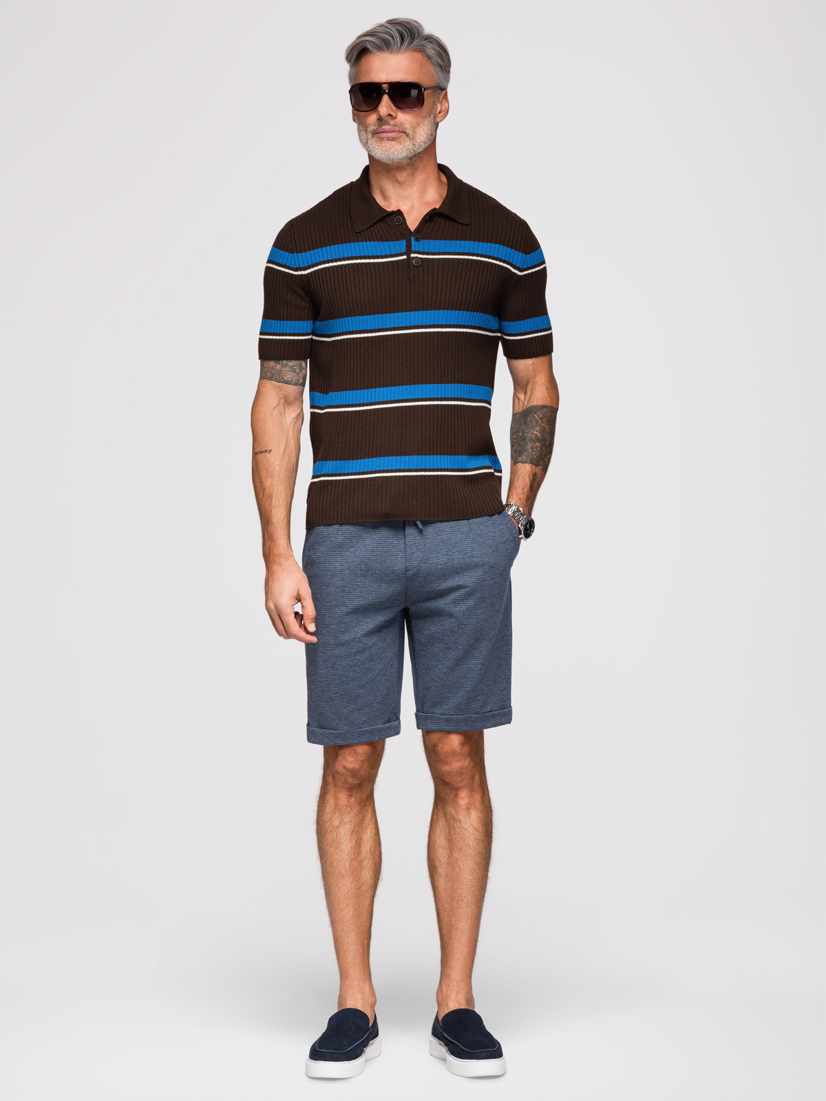 Ombre Clothing meeste lühikesed püksid nöörvööga - Image 2
