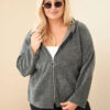 Naiste sametine lukuga kapuutsiga pusa Kesi Plus Size - Thumbnail Image 56