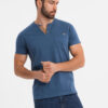 Meeste puuvillane Henley T-särk rinnataskuga Ombre Clothing - Thumbnail Image 4