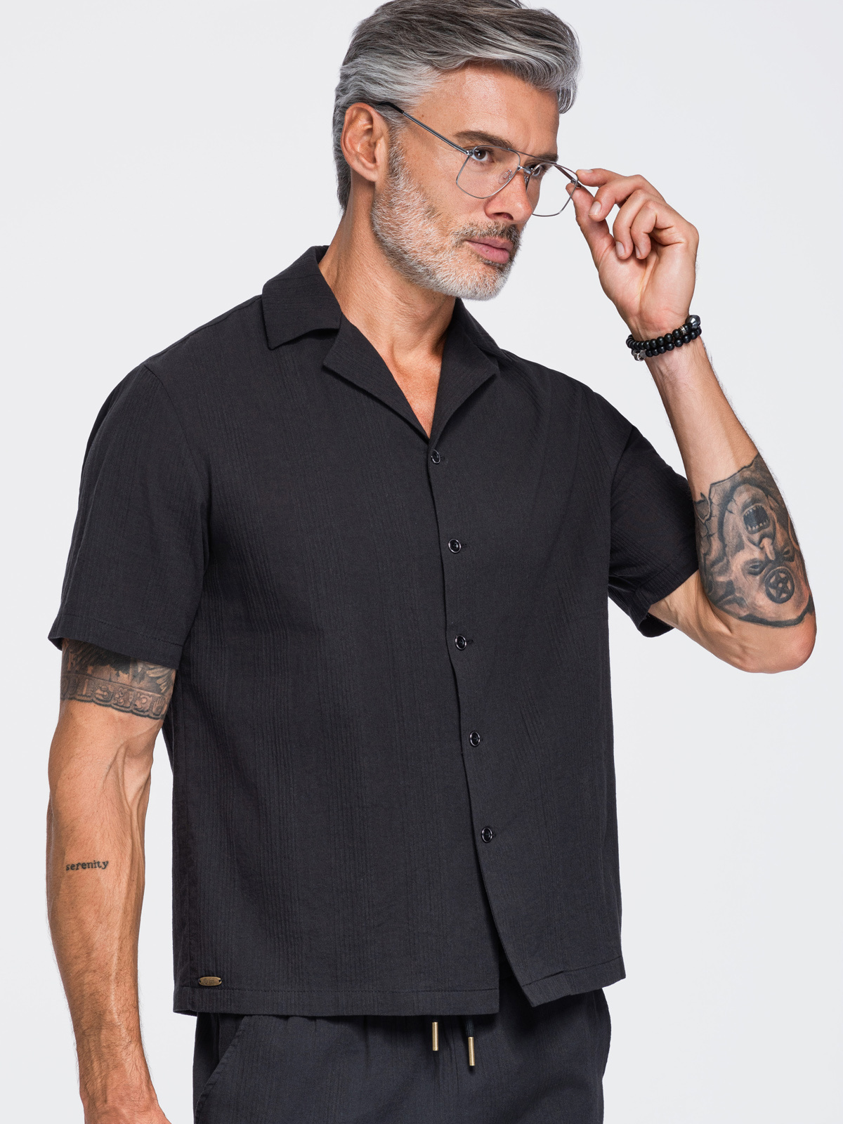 Meeste puuvillane lühikeste varrukatega särk Ombre Clothing - Image 9