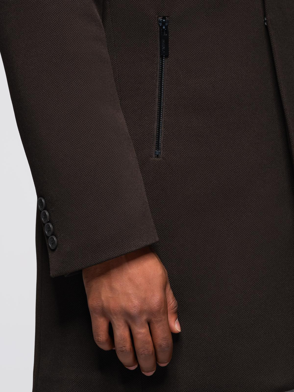 Meeste mantel püstkrae ja peidetud nööpkinnitusega Ombre Clothing - Image 40