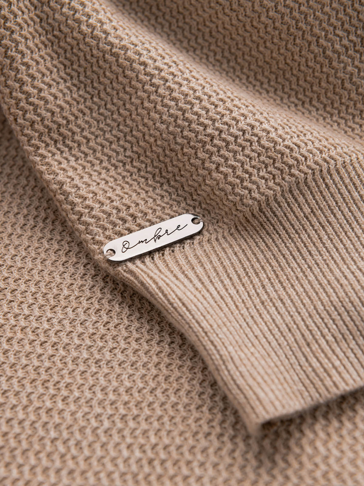 Ombre Clothing meeste kootud kampsun ümara kaelusega - Image 14