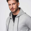 Ombre Clothing meeste lukuga kapuutsiga dressipluus - Thumbnail Image 20