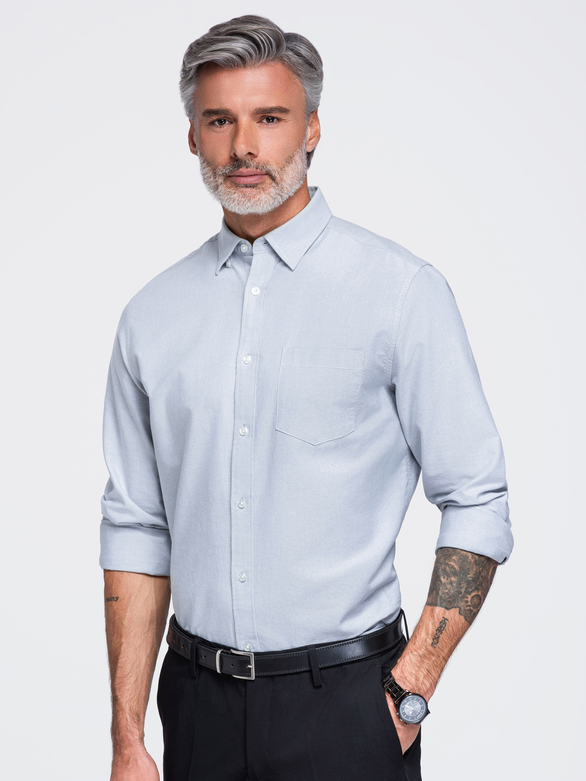 Ombre Clothing meeste pikkade käistega puuvillane triiksärk - Image 6