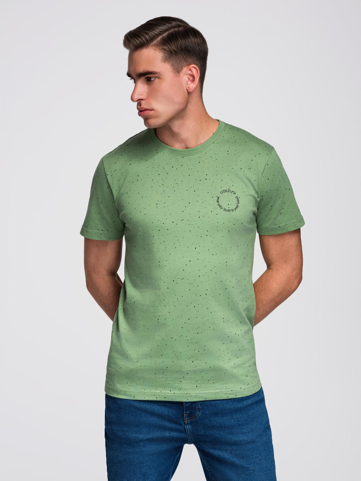 Meeste kammitud puuvillast trükimustriga T-särk Ombre Clothing - Image 21