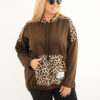 Plus Size naiste viskoosist kapuutsiga pusa pantrümustriga detailidega - Thumbnail Image 17