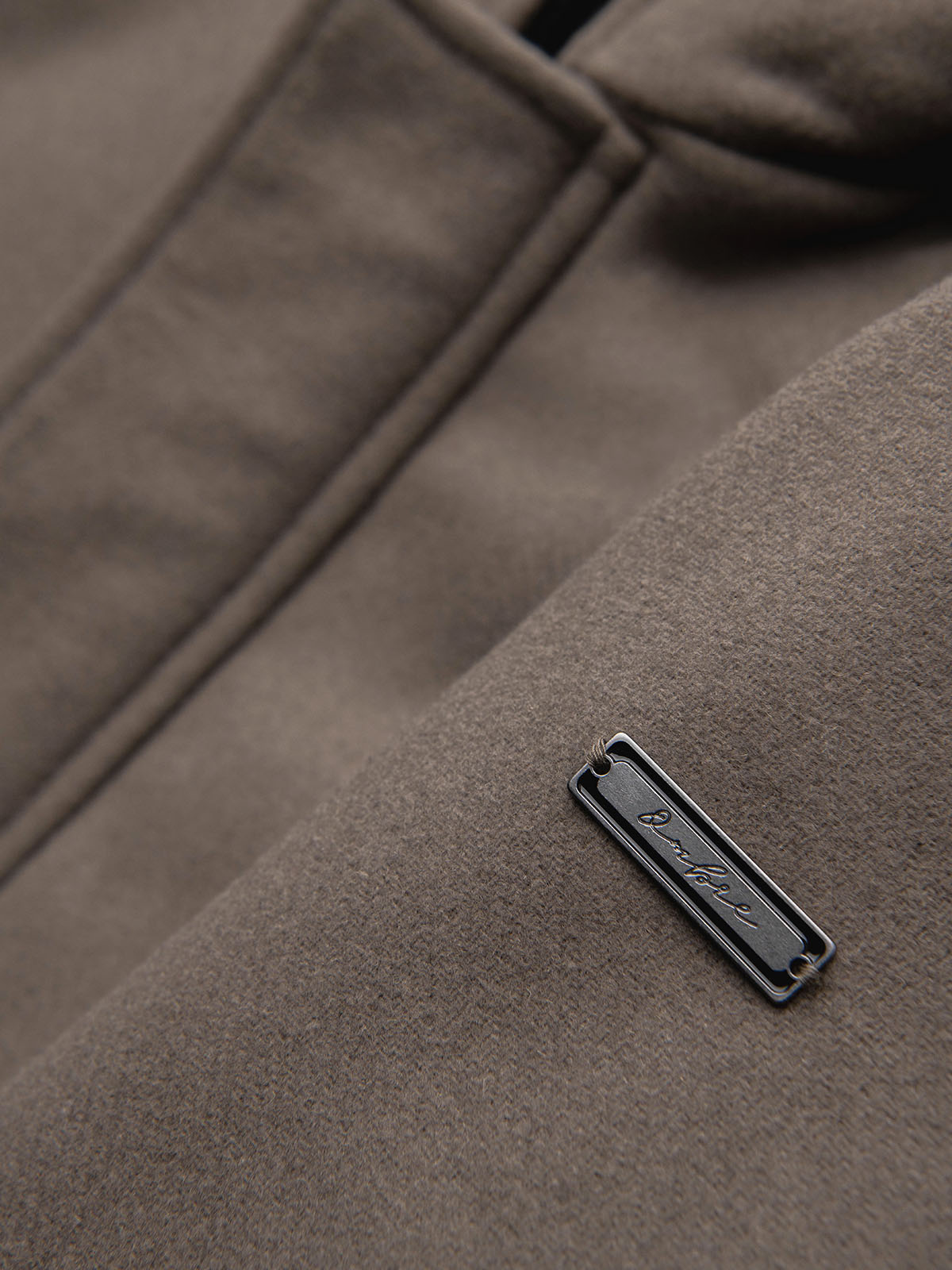 Meeste kapuutsiga villasegust mantel Ombre Clothing - Image 21