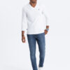 Meeste pikkade varrukatega V-kaelusega särk Ombre Clothing - Thumbnail Image 4