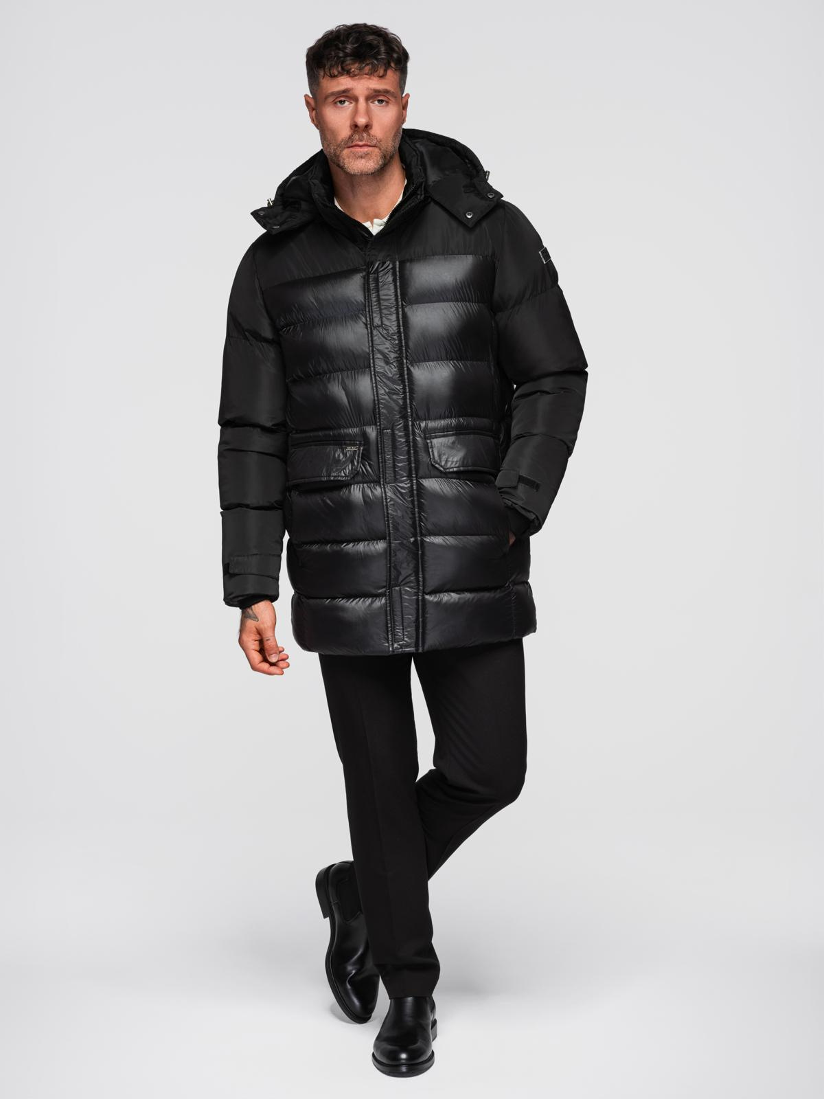Ombre Clothing meeste tepitud talvejope kapuutsiga - Image 4