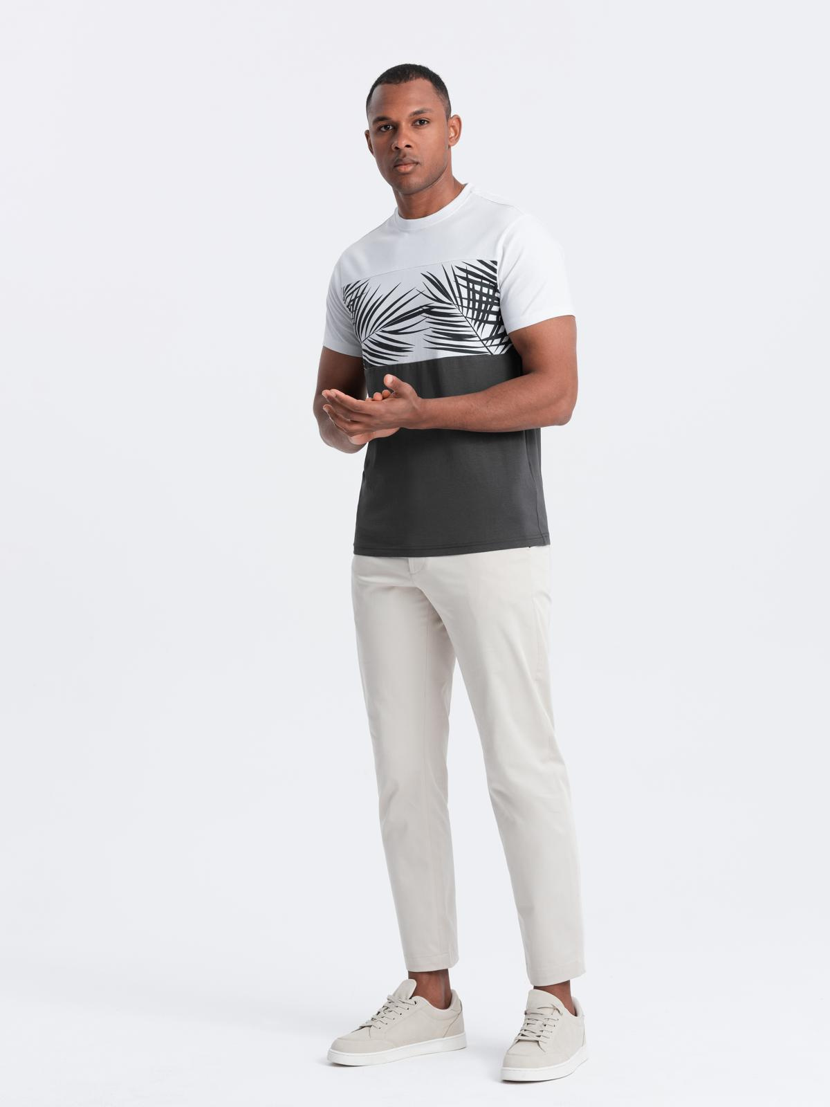 Meeste puuvillane T-särk palmilehtede mustriga Ombre Clothing - Image 11