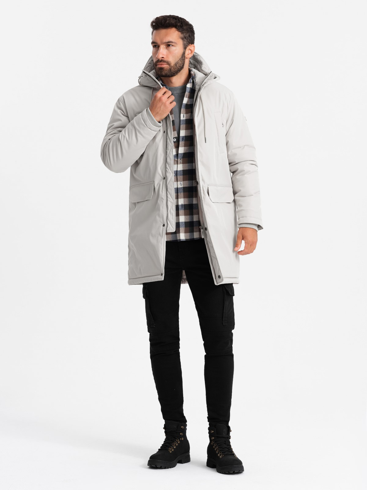 Ombre Clothing meeste kapuutsiga talveparka - Image 3