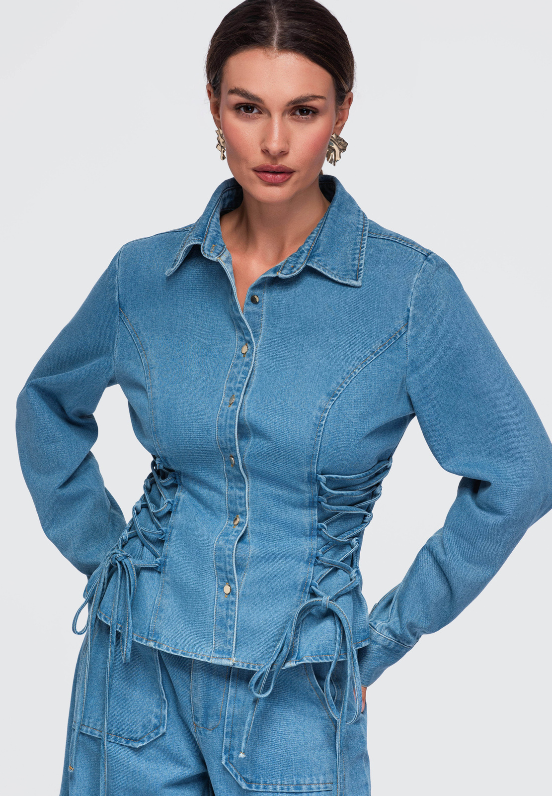 Ombre Clothing naiste teksasärk küljepaeltega - Image 7
