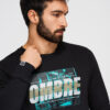 Ombre Clothing meeste dressipluus graafilise trükiga - Thumbnail Image 6
