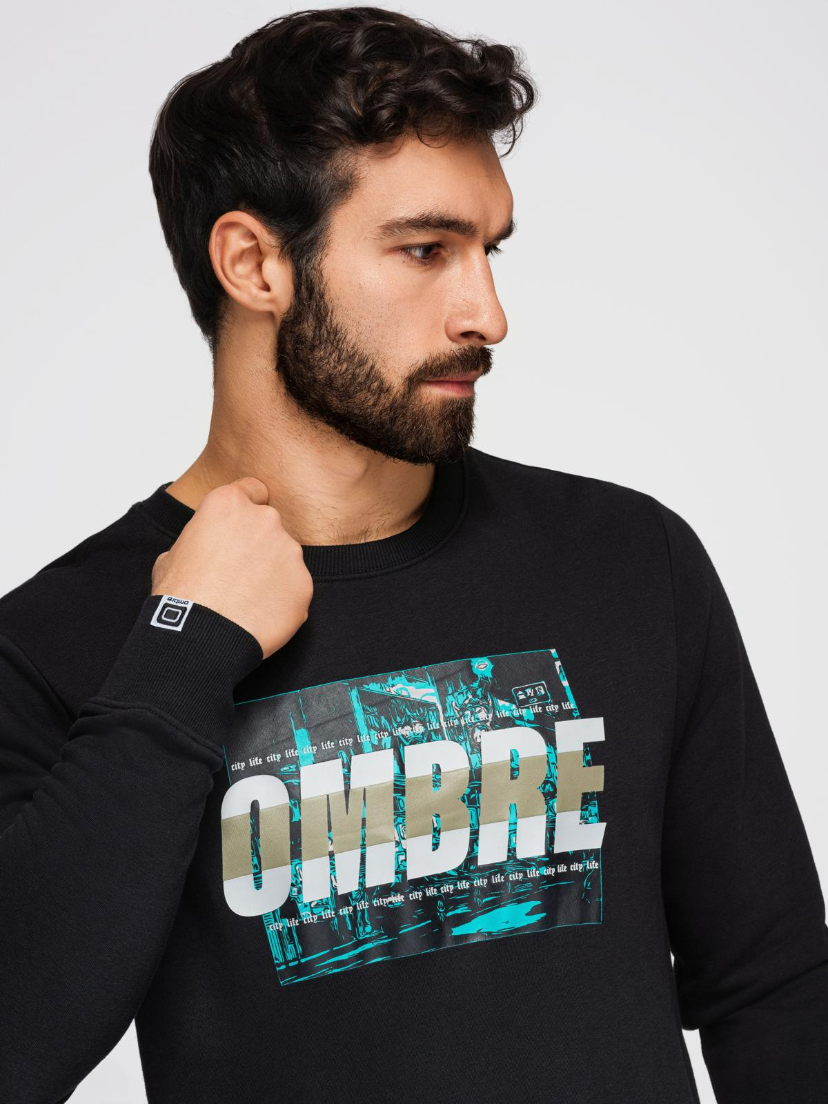 Ombre Clothing meeste dressipluus graafilise trükiga - Image 6