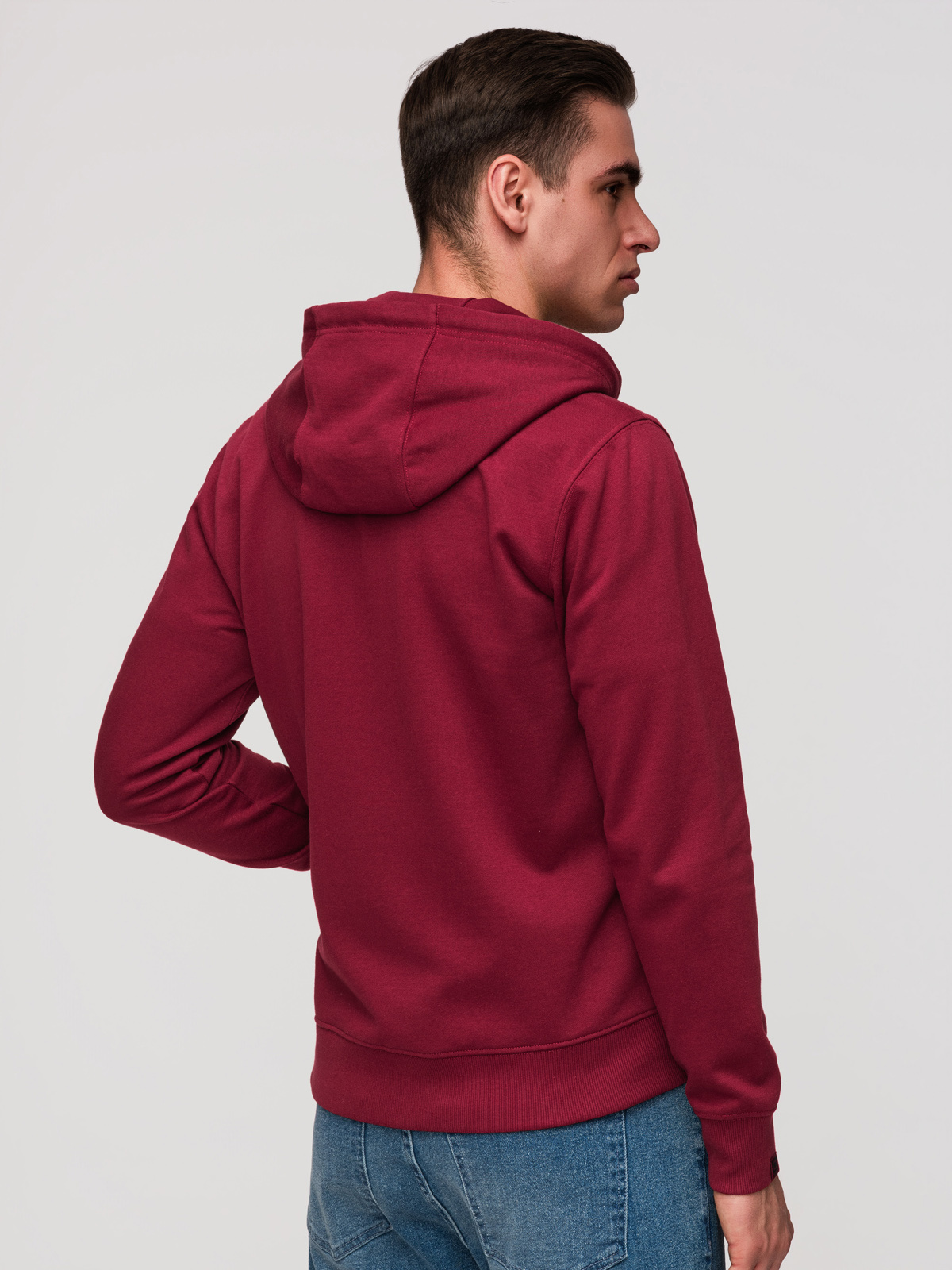 Meeste tõmblukuga kapuutsiga dressipluus Ombre Clothing - Image 22