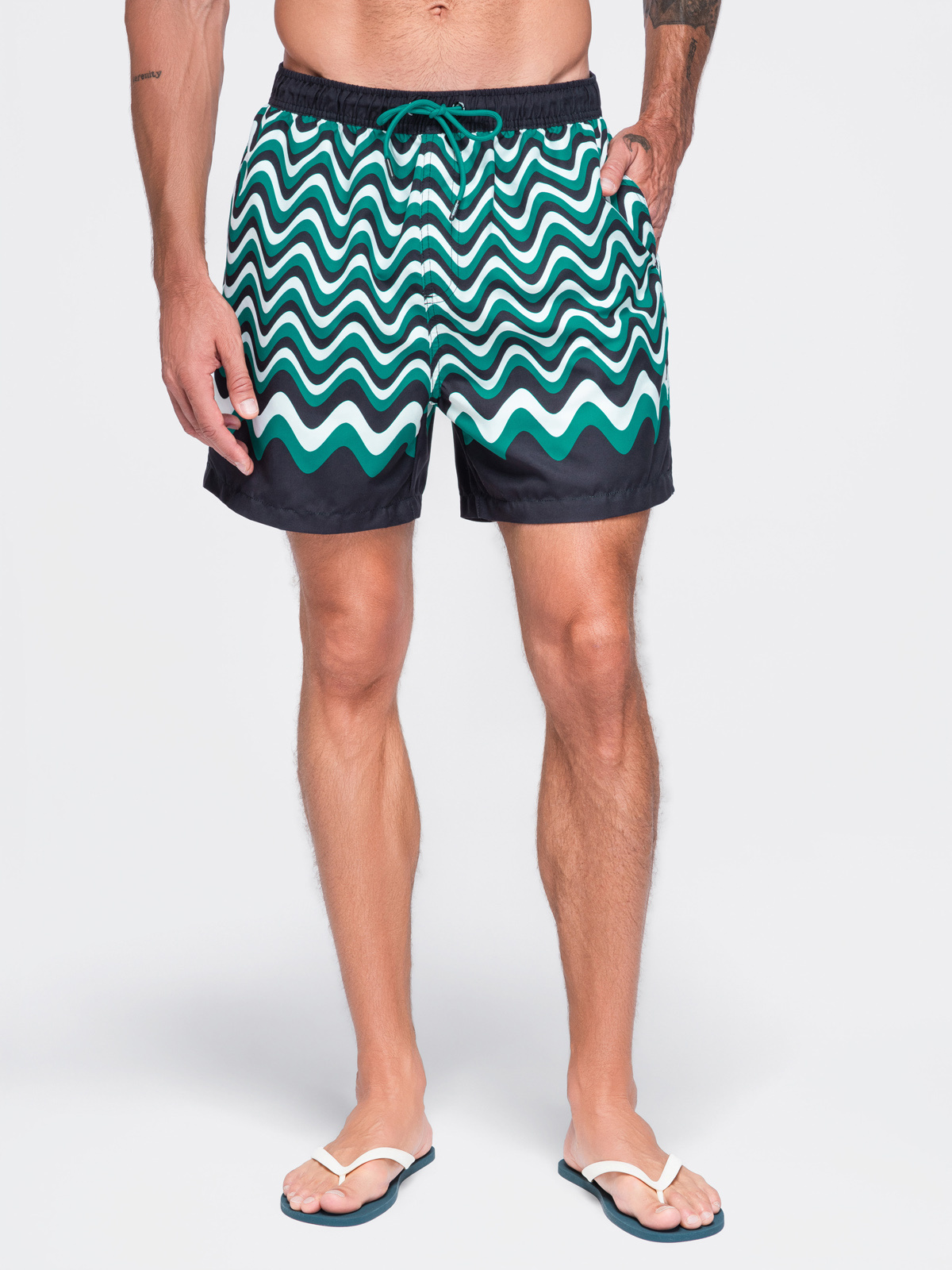 Meeste ujumispüksid Ombre Clothing lainemustriga - Image 11