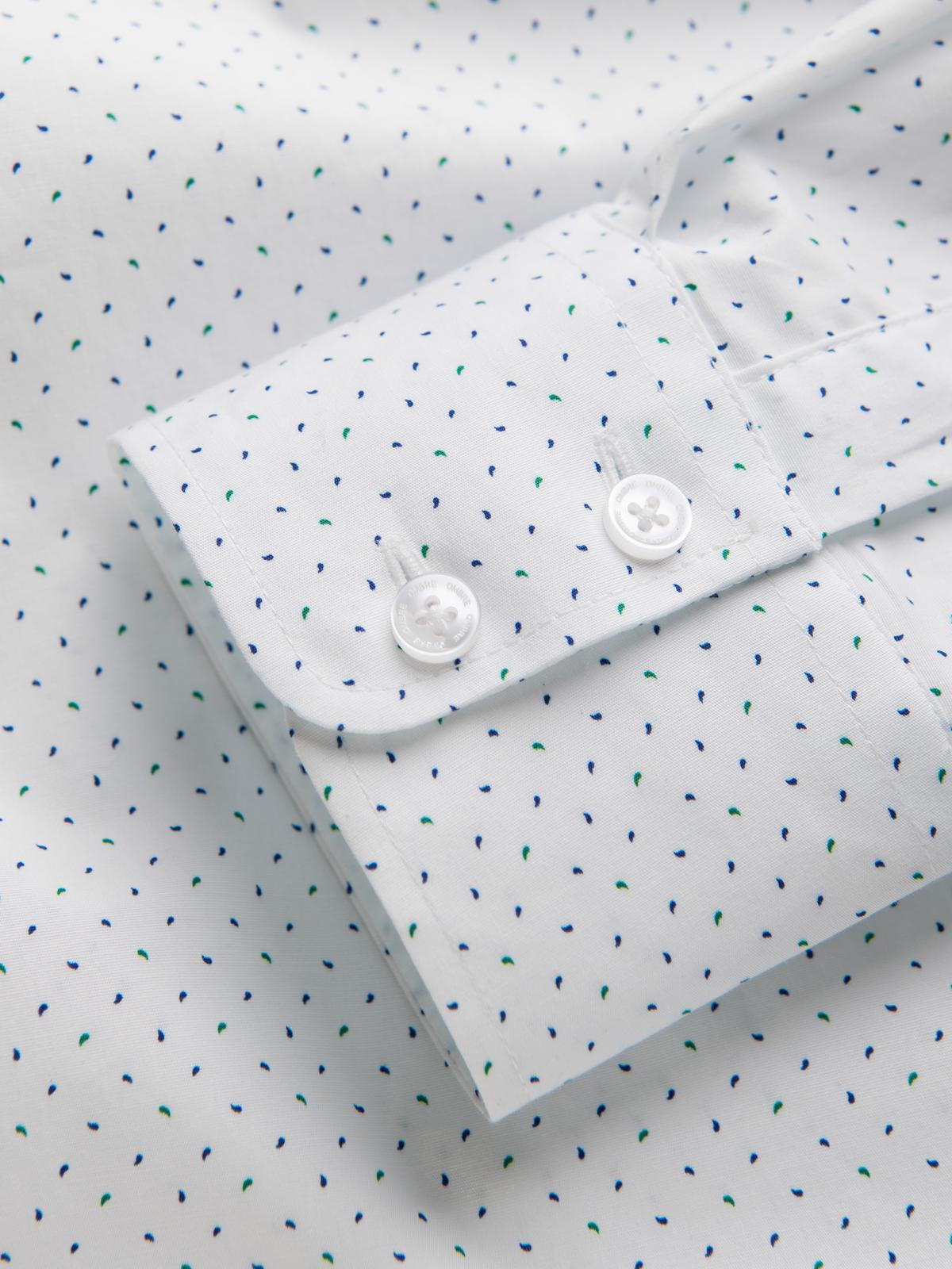 Meeste puuvillane mikromustriga triiksärk Ombre Clothing Regular Fit - Image 7