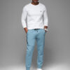 Ombre Clothing meeste dressipüksid paelte ja soonikutega - Thumbnail Image 2