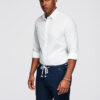 klassikaline meeste puuvillane ankrutega slim fit särk - valge v3 om-shcs-0156 - Thumbnail Image 2