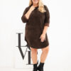 Kesi vabalt langev velvetist tuunika-kleit - Thumbnail Image 22