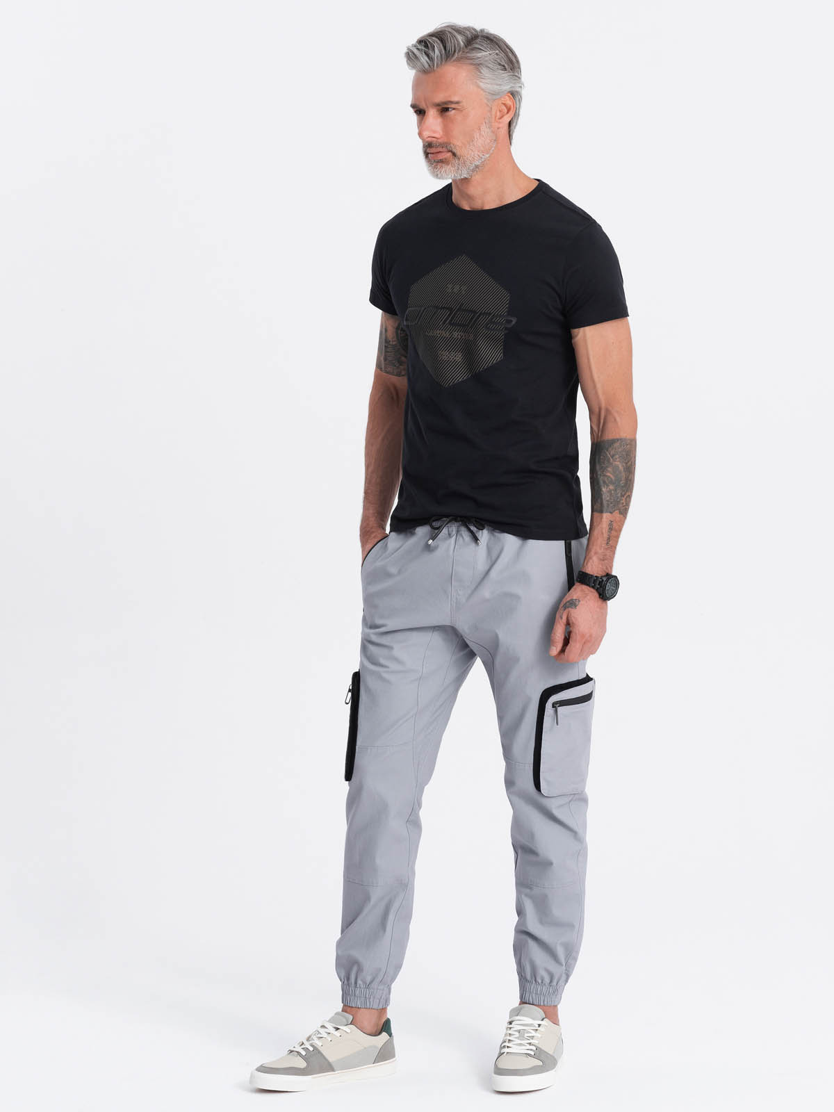 Meeste cargo-stiilis dressipüksid Ombre Clothing - Image 24