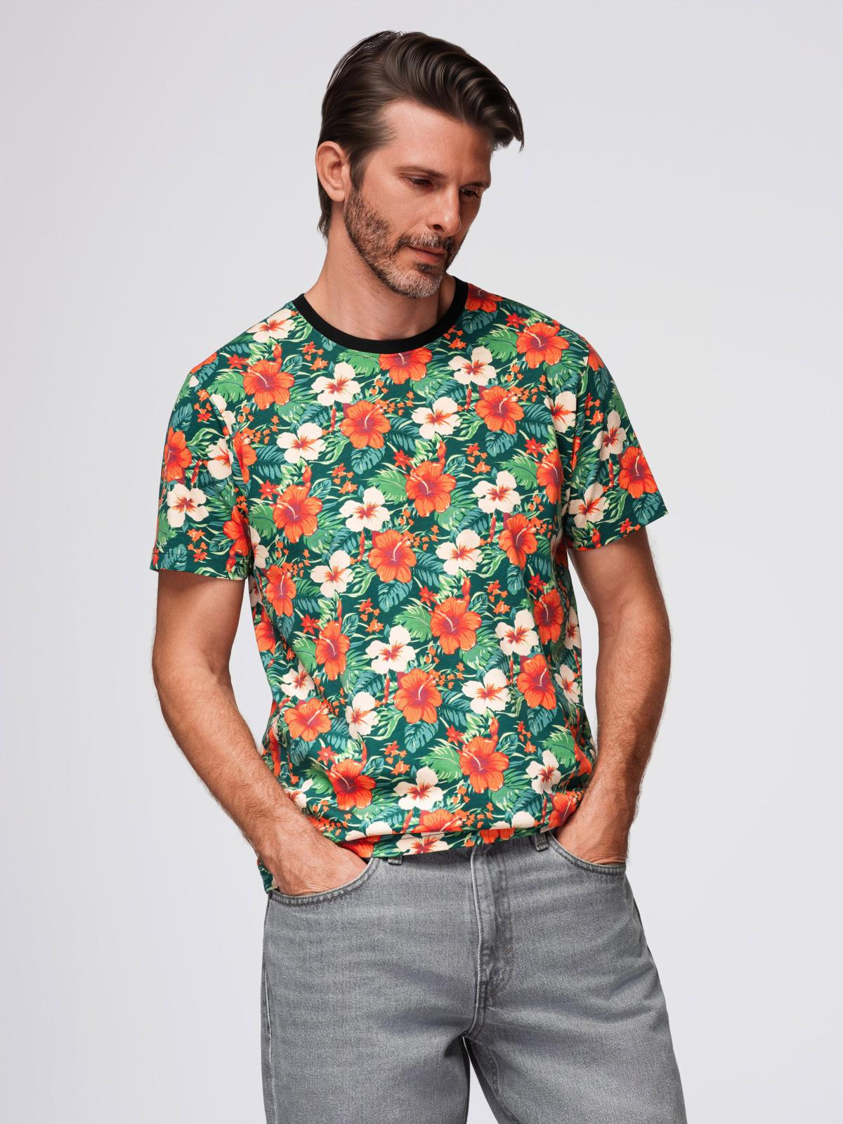 Meeste lillemustriga T-särk Ombre Clothing - Image 9