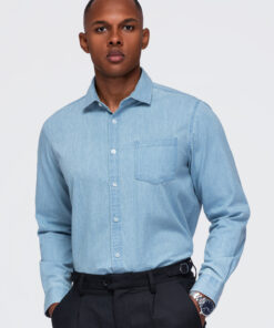 Ombre Clothing meeste pikkade käistega puuvillane triiksärk
