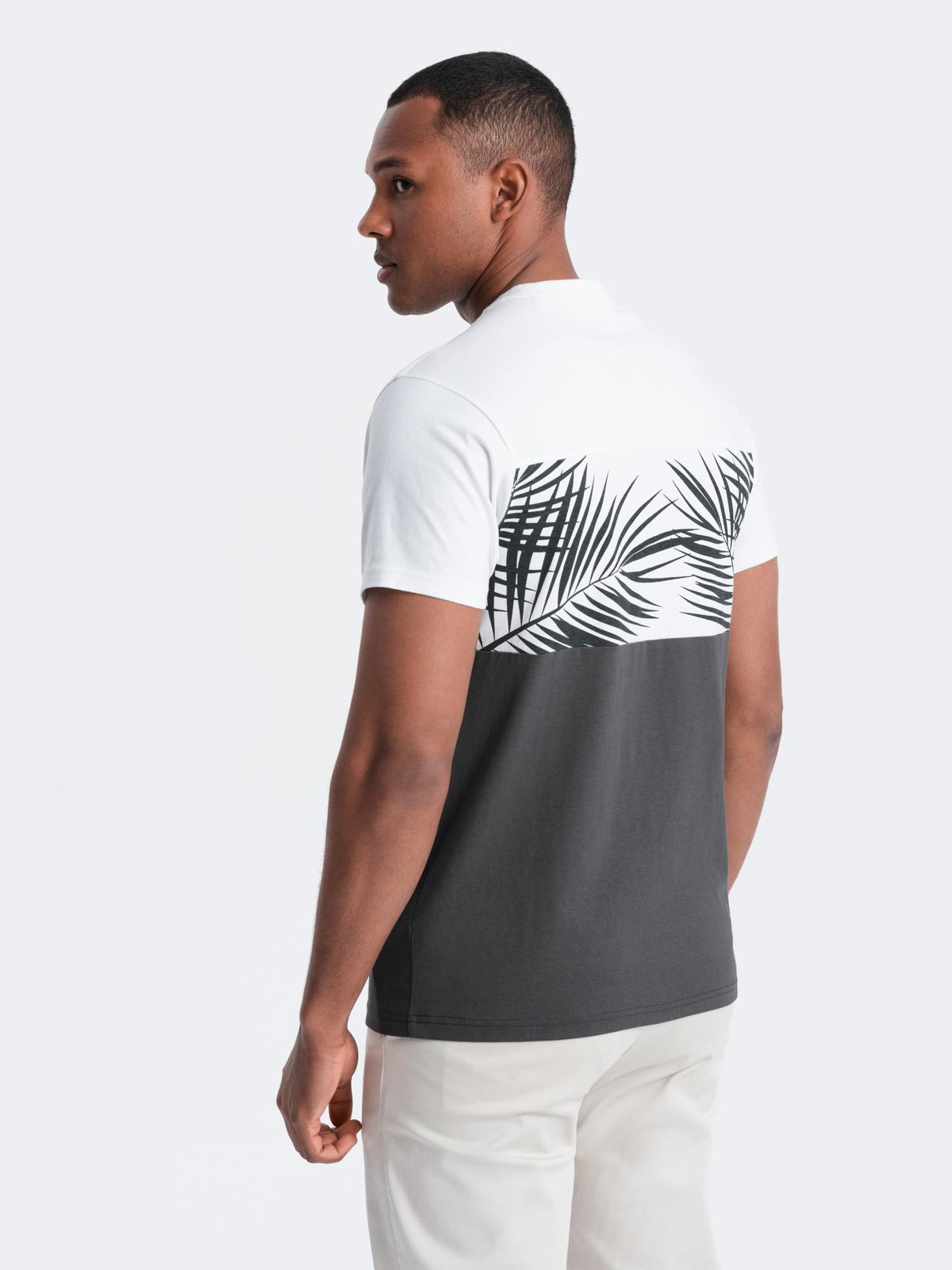 Meeste puuvillane T-särk palmilehtede mustriga Ombre Clothing - Image 13
