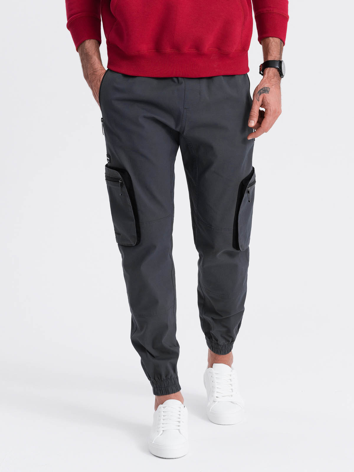 Meeste cargo-stiilis dressipüksid Ombre Clothing - Image 36