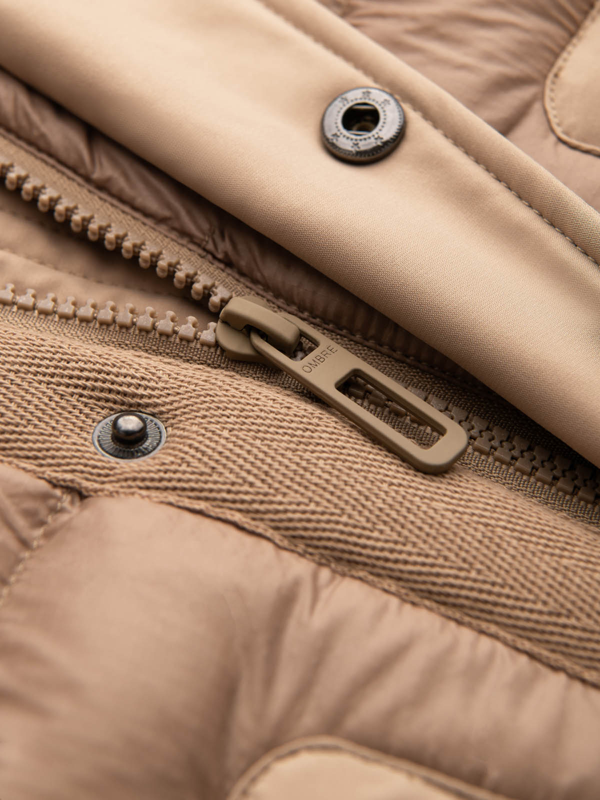 Meeste pikem tepitud talvejope kapuutsiga Ombre Clothing - Image 12