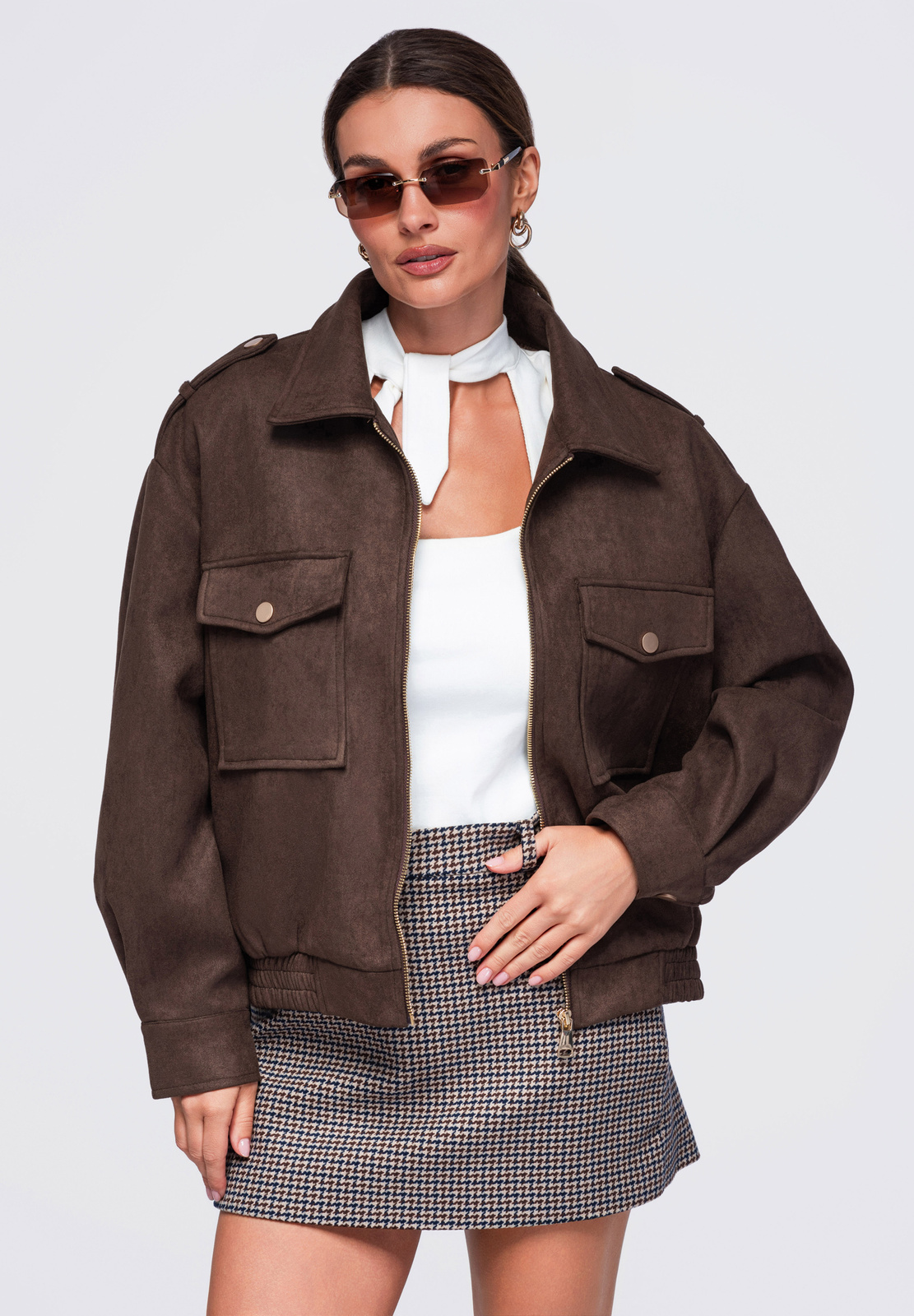 Naiste lühike vaba lõikega jakk Ombre Clothing - Image 14