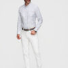 Meeste triibuline pikkade käistega triiksärk Ombre Clothing - Thumbnail Image 3