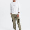 Meeste cargo-stiilis dressipüksid Ombre Clothing - Thumbnail Image 69