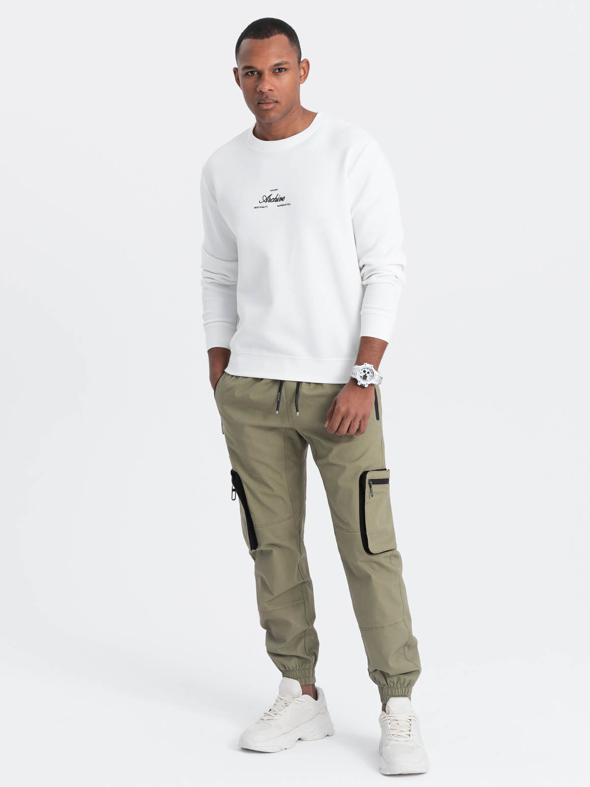 Meeste cargo-stiilis dressipüksid Ombre Clothing - Image 69