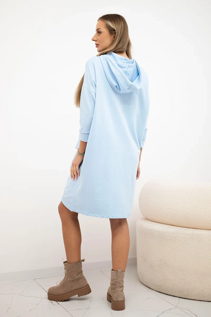 Kesi kapuutsiga naiste dresskleit taskutega - Image 3