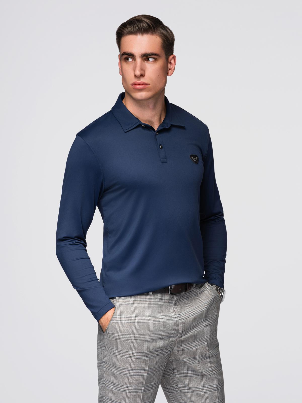 Ombre Clothing meeste pikkade varrukatega polosärk - Image 15