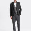 Ombre Clothing meeste triibuline žakaarjakk - Thumbnail Image 2