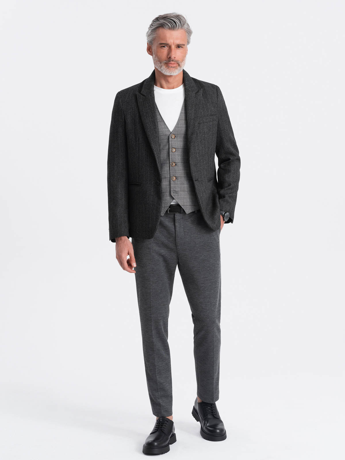 Ombre Clothing meeste triibuline žakaarjakk - Image 2